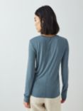 John Lewis Long Sleeve Slim Fit Top, Blue Mirage