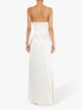 True Decadence The Vivian Cowl Neck Bias Cut Maxi Dress, White
