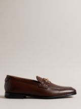 Ted Baker Romulos Leather Snaffle Loafers, Mid Brown