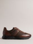 Ted Baker Marckus Leather Light Sole Trainers, Brown