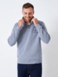 Crew Clothing Graphic Half Zip Jumper, Light Blue