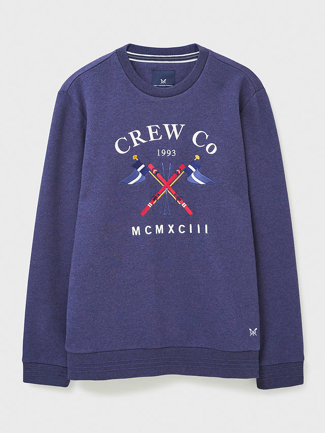 Crew Clothing Graphic Crew Jumper, Blue/Multi