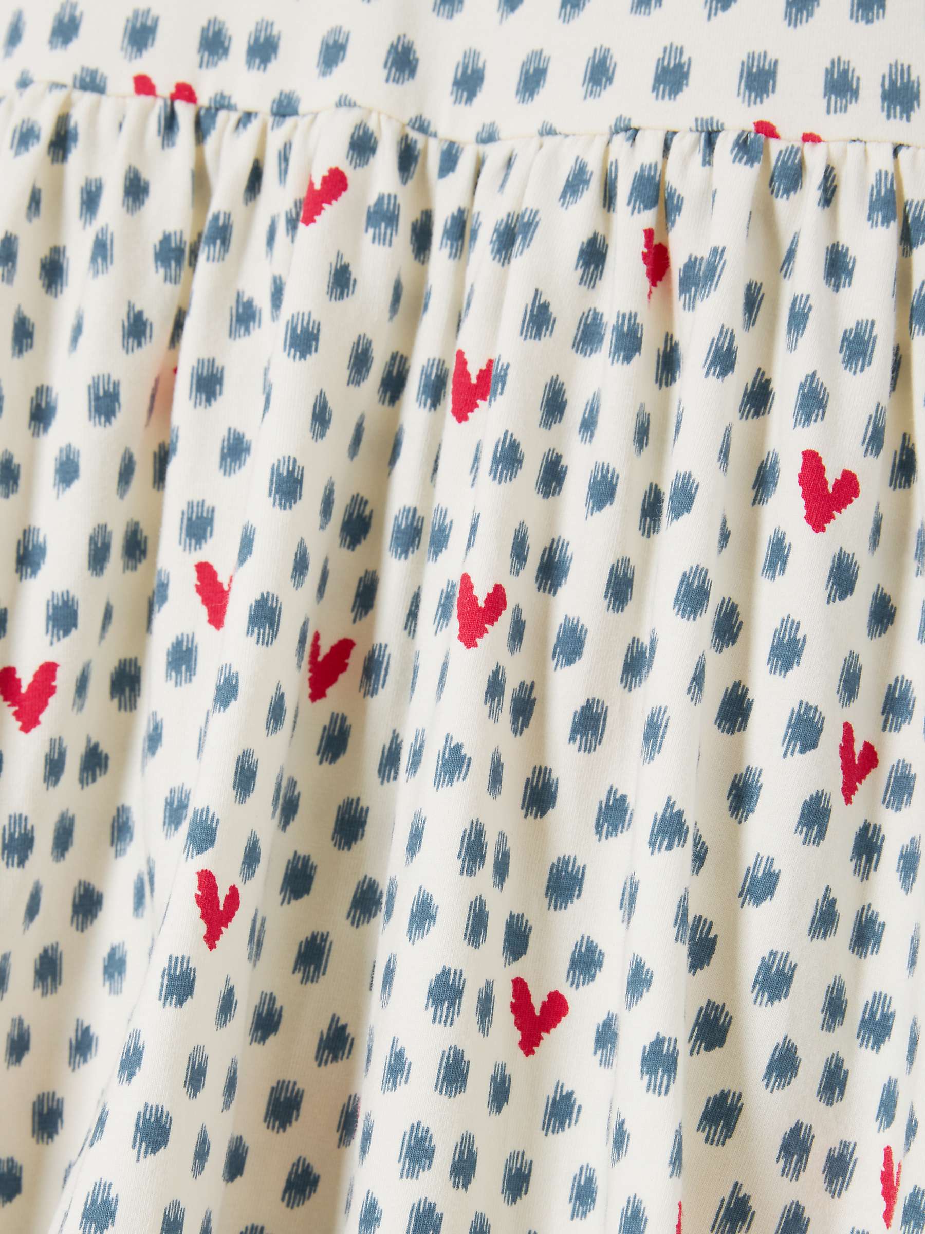 Buy John Lewis Kids' Spot Heart Print Smock Dress, Multi Online at johnlewis.com