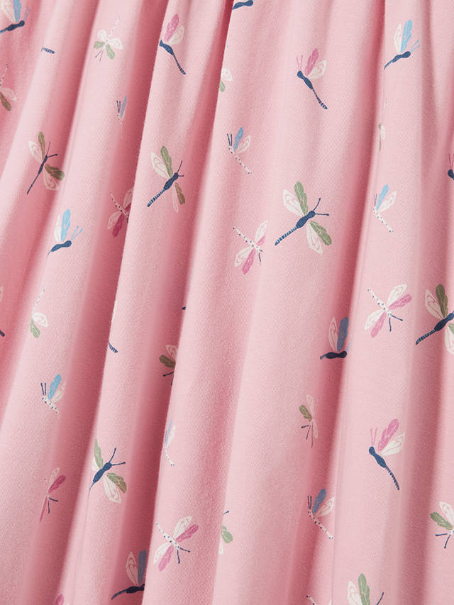 John Lewis Kids' Dragonfly Print Pleated Dress, Pink