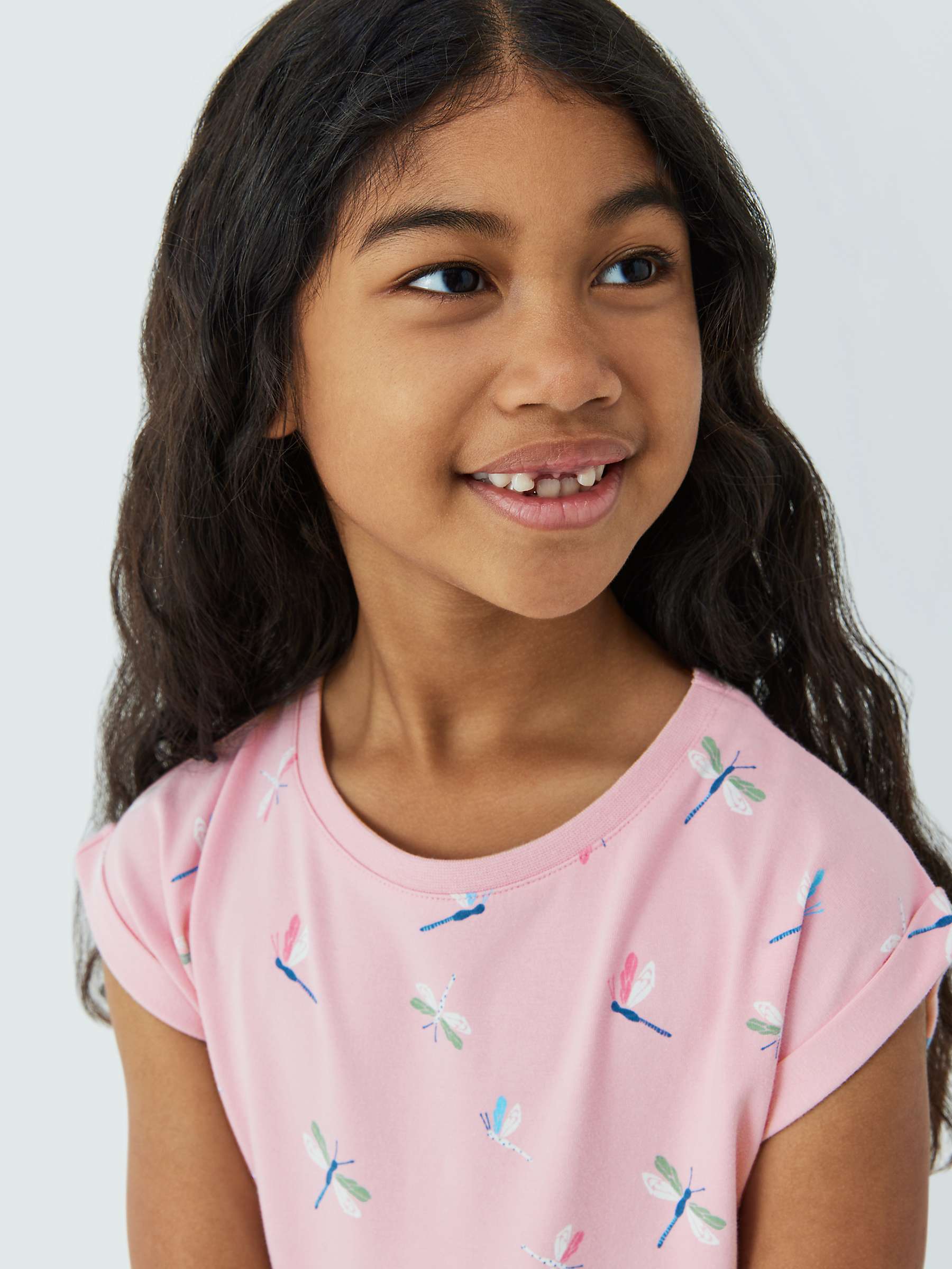 Buy John Lewis Kids' Dragonfly Print Pleated Dress, Pink Online at johnlewis.com