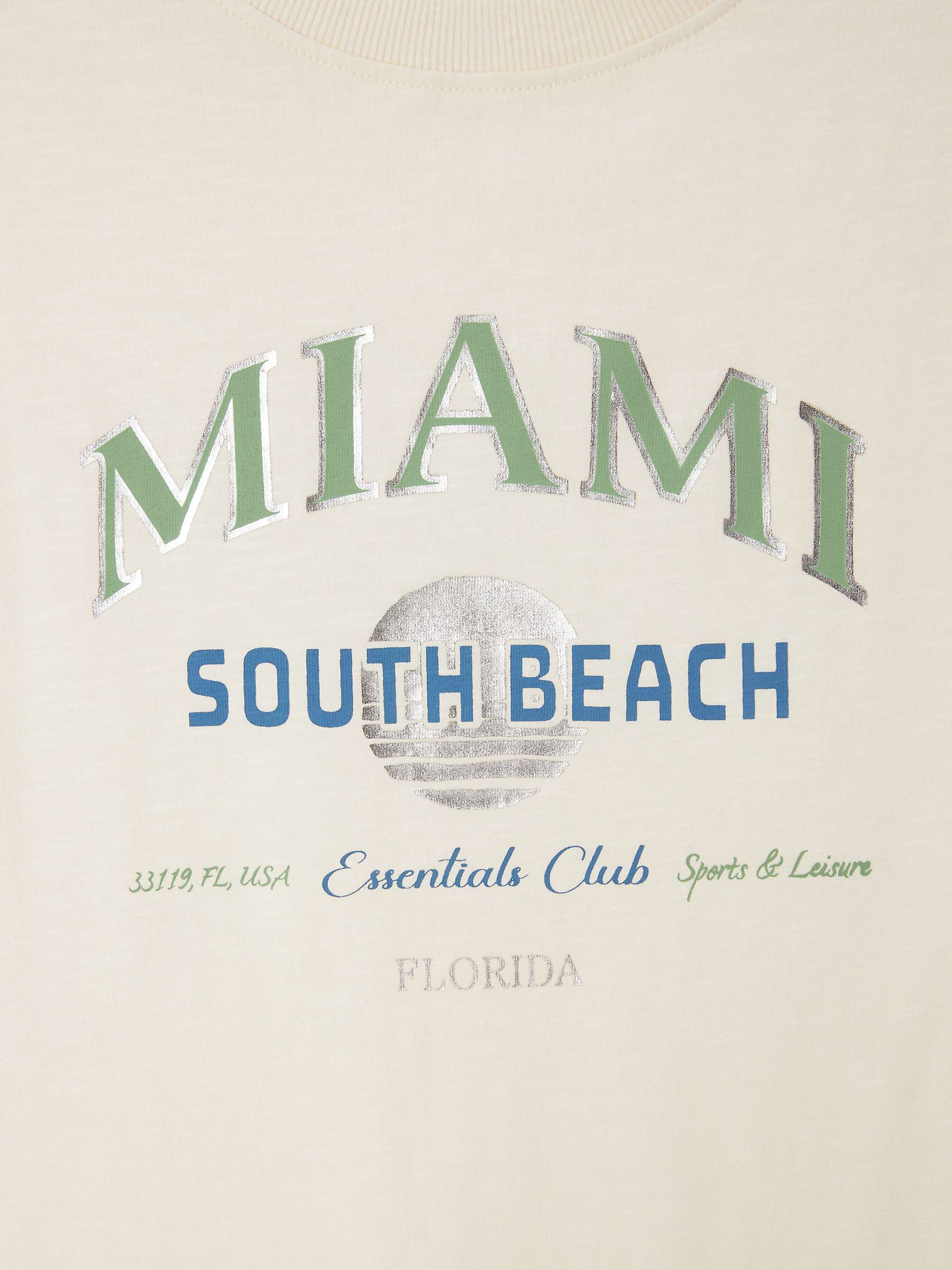 Buy John Lewis Kids' Miami Short Sleeve T-Shirt, Egret Online at johnlewis.com