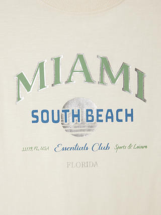 John Lewis Kids' Miami Short Sleeve T-Shirt, Egret