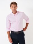 Crew Clothing Stretch Spot Print Cotton Shirt, Pastel Pink, Pastel Pink