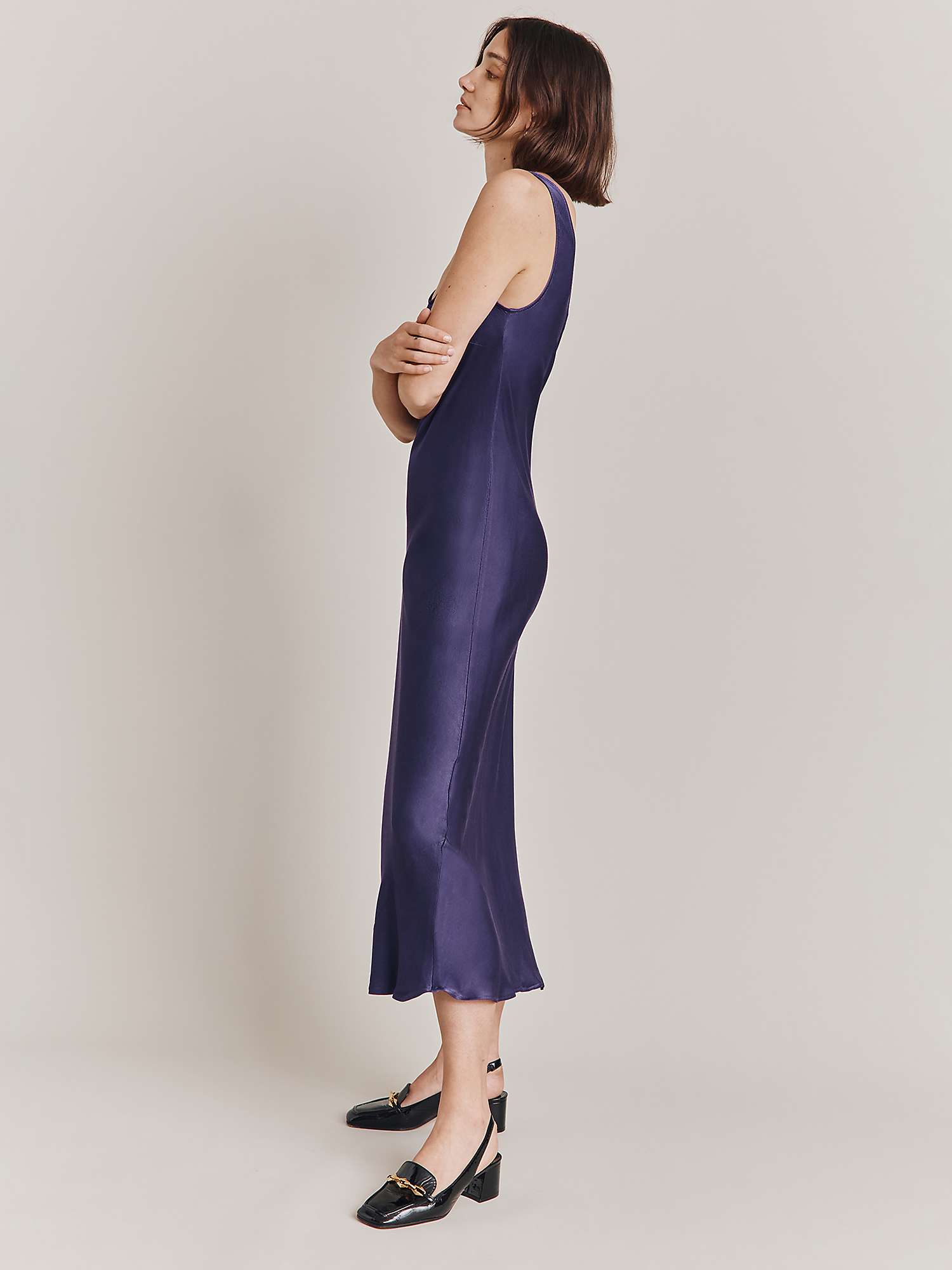 Buy Ghost Palm Midi Dress, Purple Online at johnlewis.com