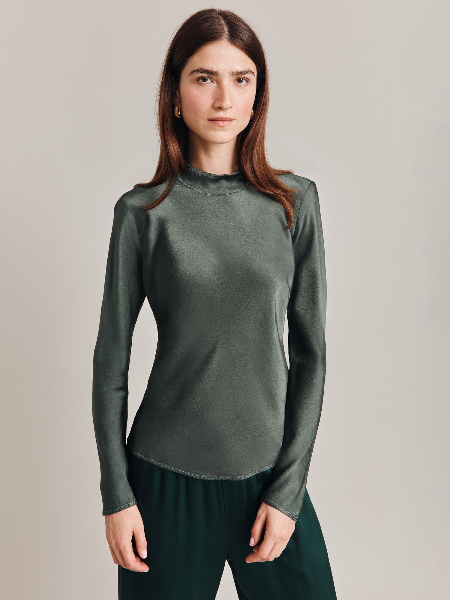Buy Sosandar Green Mark Print Ruched Neck 3/4 Sleeve Top from the Next UK  online shop