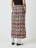 AND/OR Catlin Ikat Midi Skirt, Coral