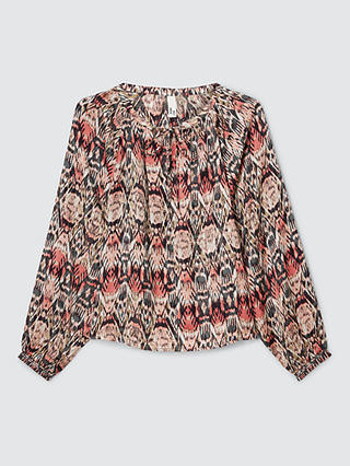 AND/OR Lucinda Ikat Blouse, Coral