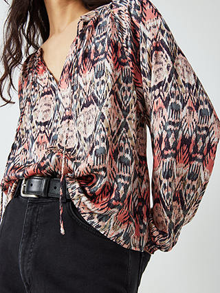AND/OR Lucinda Ikat Blouse, Coral