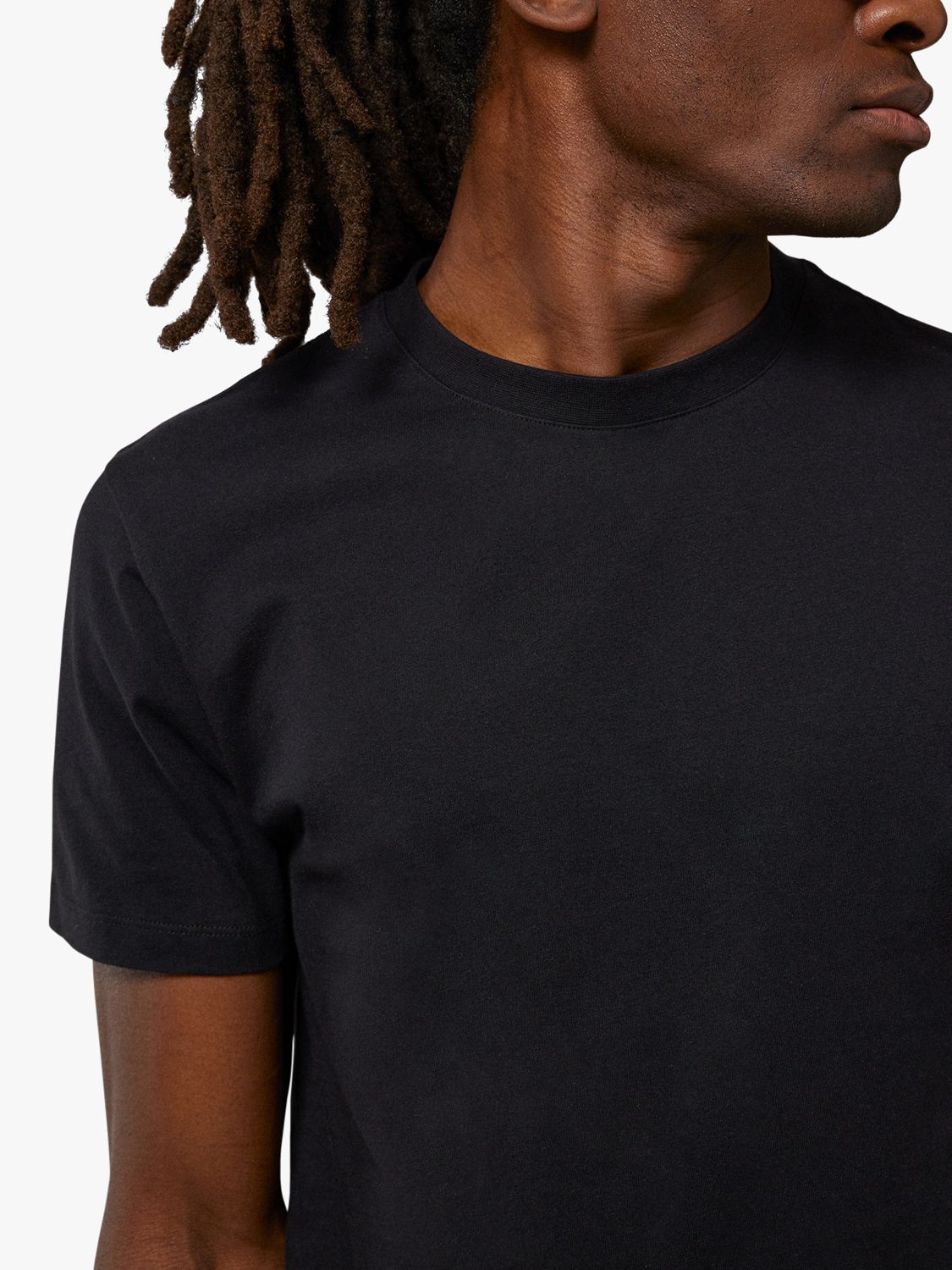 J.Lindeberg Sid Basic T-Shirt, Black at John Lewis & Partners