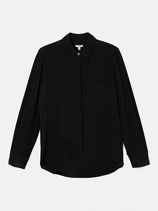 Jigsaw Silk Shirt, Black