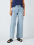 John Lewis ANYDAY Plain Wide Leg Jeans, Light Wash