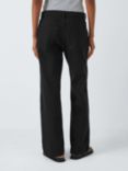 John Lewis ANYDAY Plain Wide Leg Jeans, Black