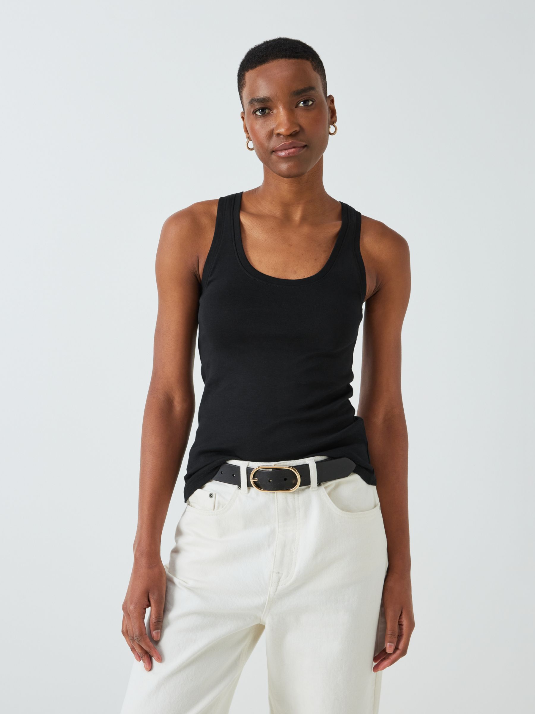  Modest High Neck Tank Top For Women Full-Shoulder Sleeveless  Shell Plus Size 22 Off White