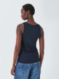 John Lewis Organic Cotton Jersey Tank Top, Navy