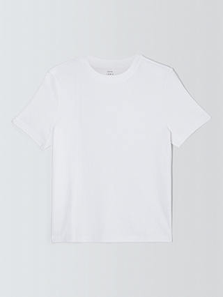 John Lewis Organic Cotton Short Sleeve Crew Neck T-Shirt, White