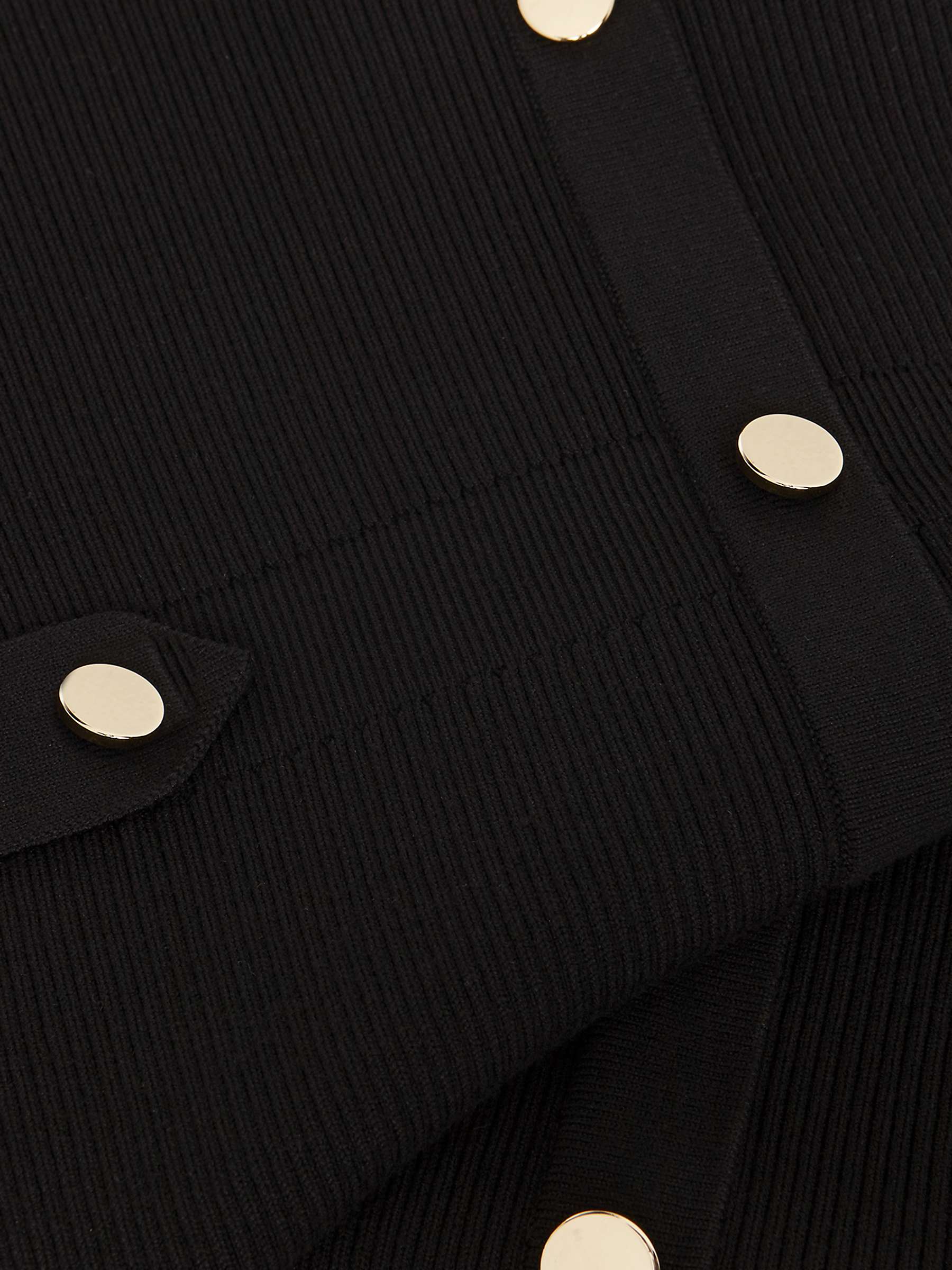 Phase Eight Kinza Button Mini Dress, Black at John Lewis & Partners