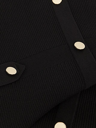 Phase Eight Kinza Button Mini Dress, Black