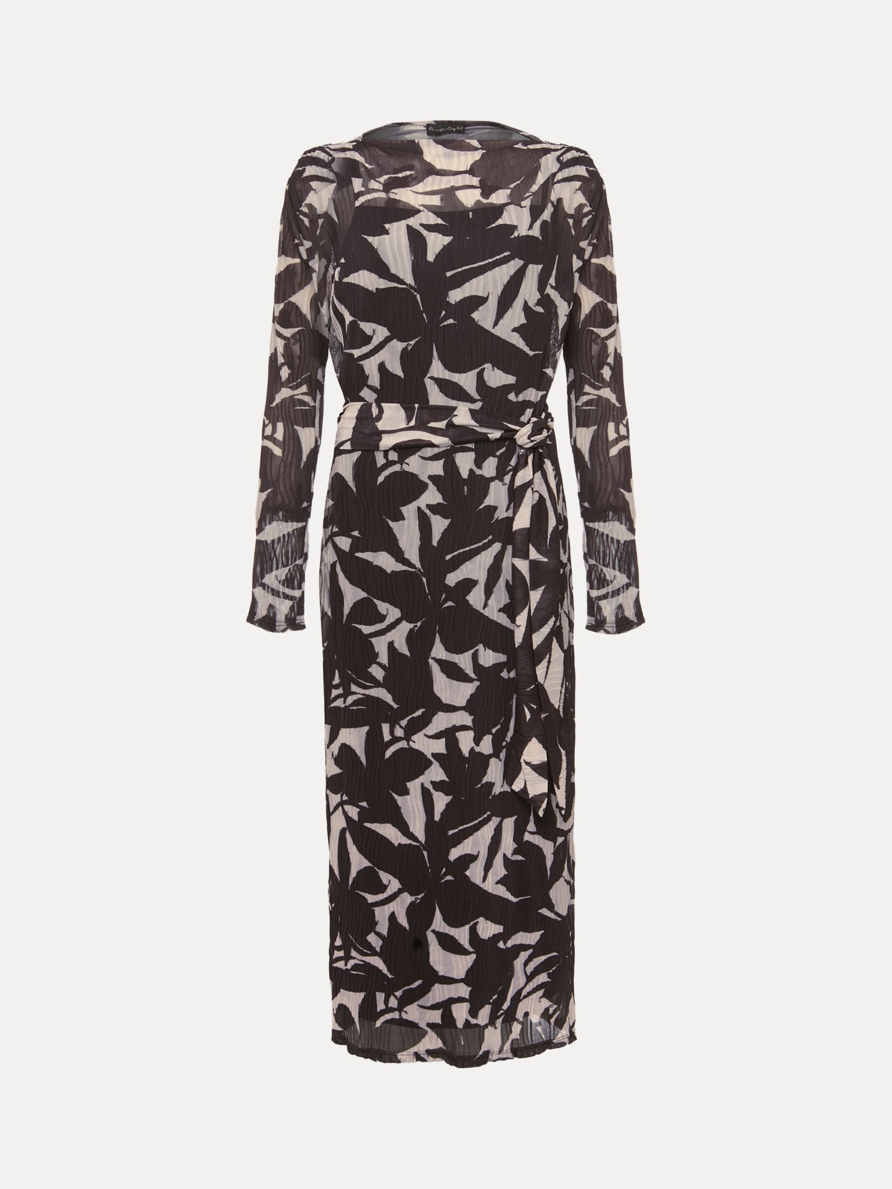 Buy Phase Eight Yvonne Floral Midi Dress, Black/Multi Online at johnlewis.com