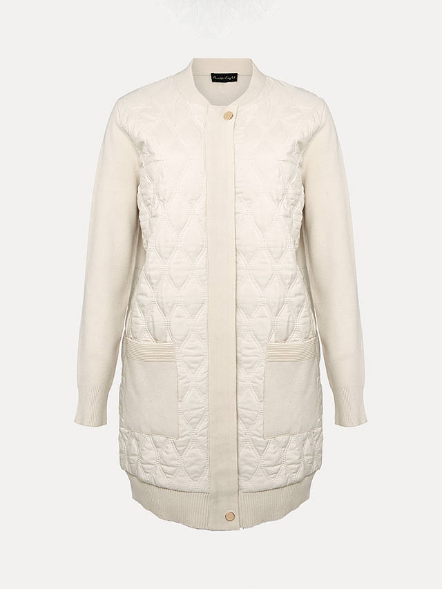 Phase Eight Zadie Quilted Knit Coatigan, Winter White