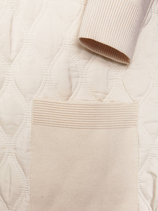 Phase Eight Zadie Quilted Knit Coatigan, Winter White