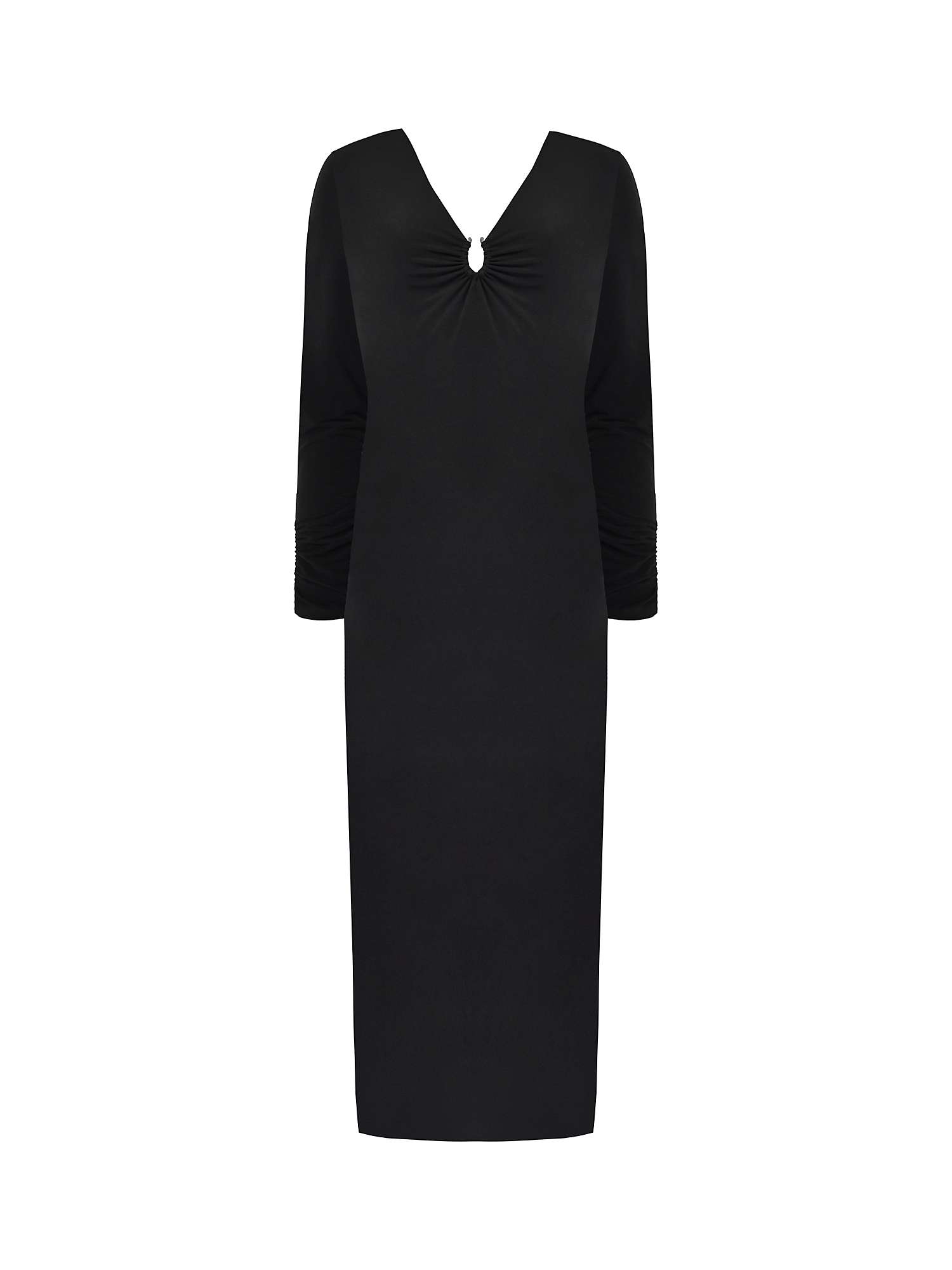 Buy Ro&Zo Petite Trim Detail Jersey Dress, Black Online at johnlewis.com