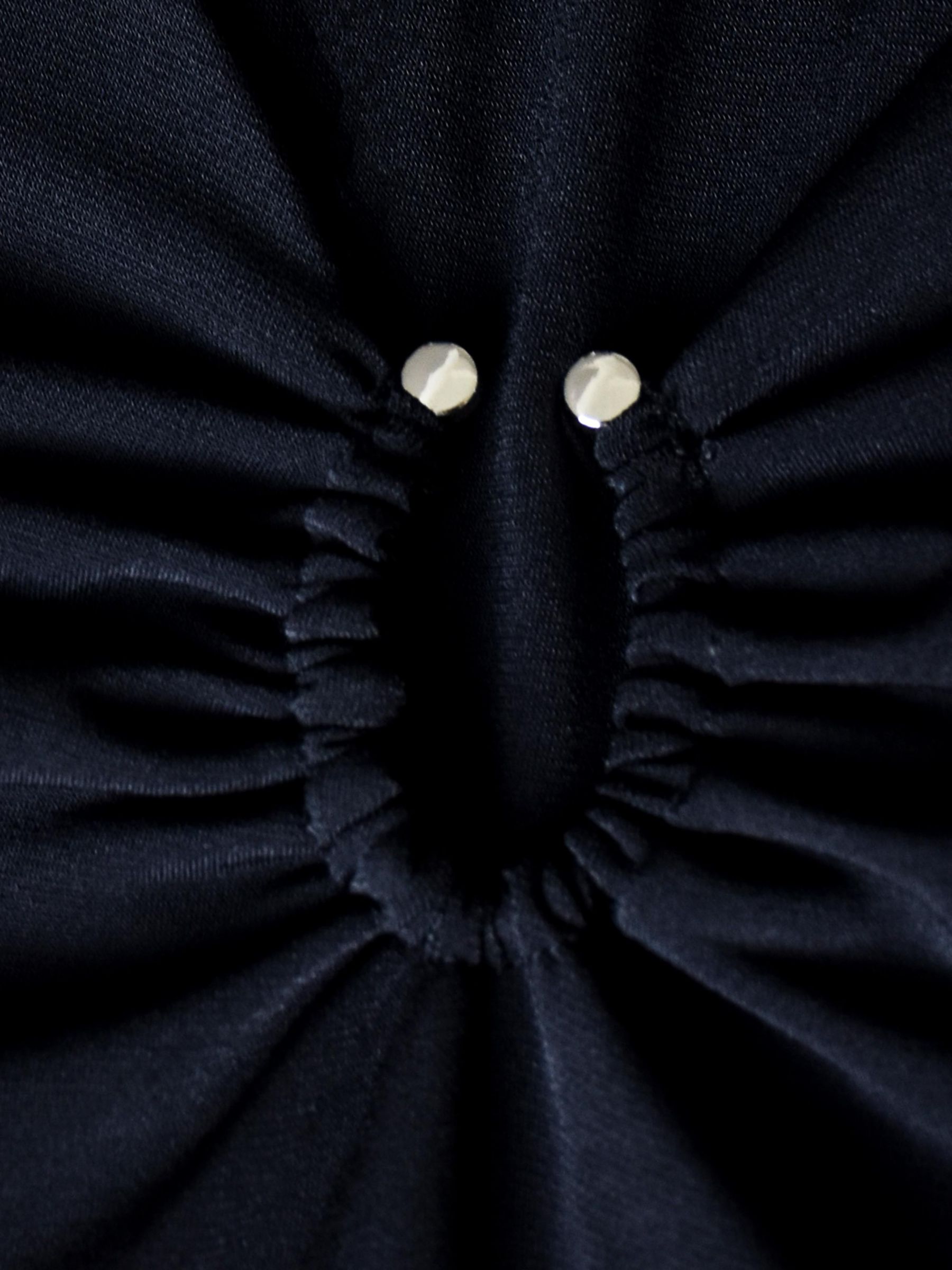 Buy Ro&Zo Trim Detail Midi Jersey Dress, Black Online at johnlewis.com