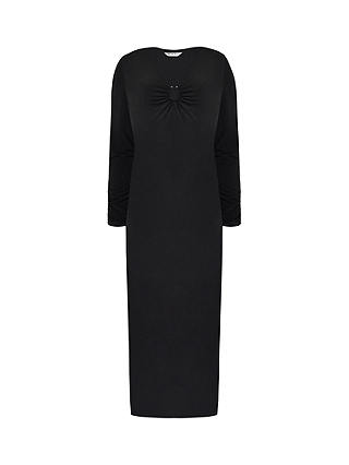 Ro&Zo Trim Detail Midi Jersey Dress, Black