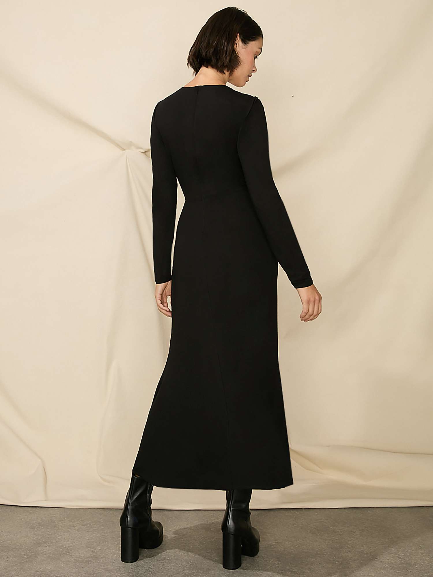 Buy Ro&Zo Petite Black Jersey Dress, Black Online at johnlewis.com
