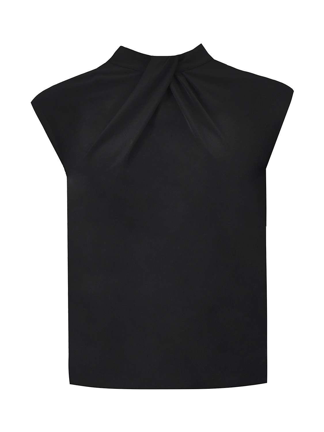 Buy Ro&Zo Twist Neck Jersey Top, Black Online at johnlewis.com