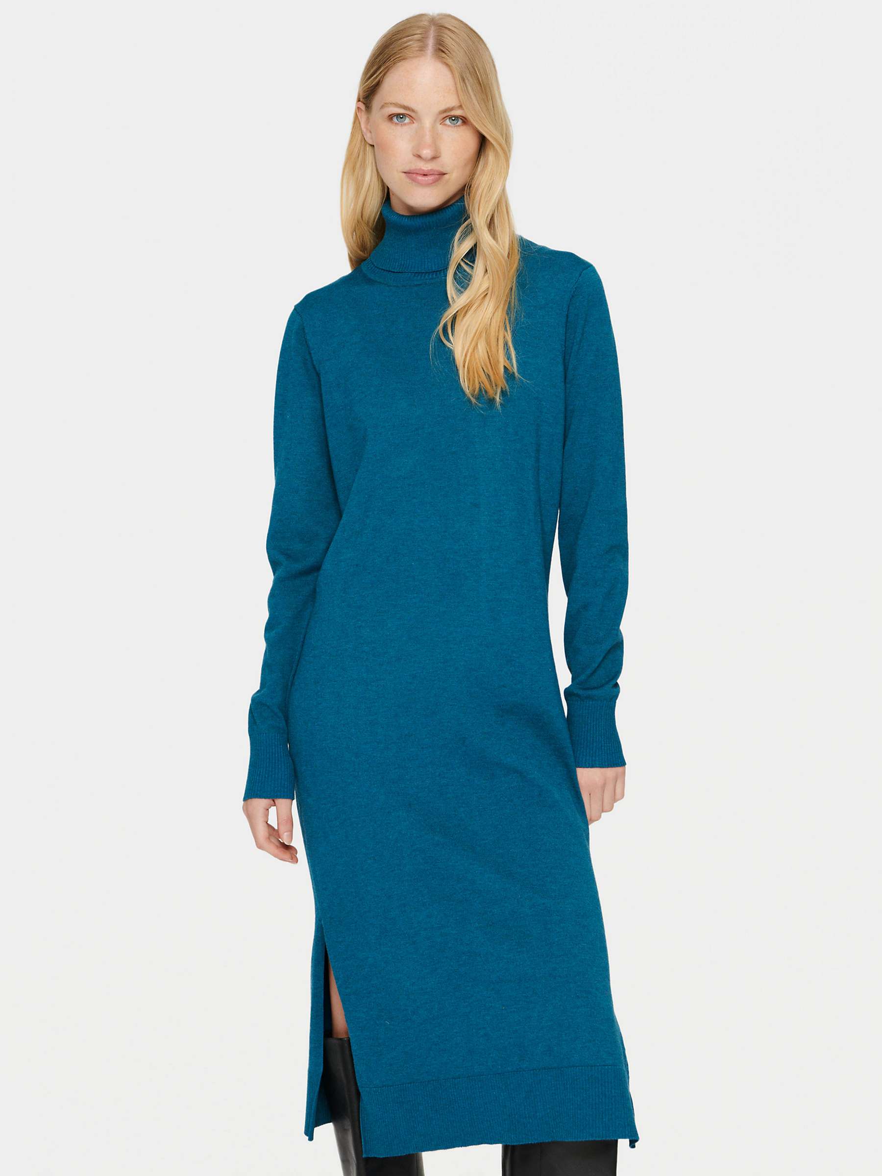 Buy Saint Tropez Mila Rollneck Midi Dress, Pond Melange Online at johnlewis.com