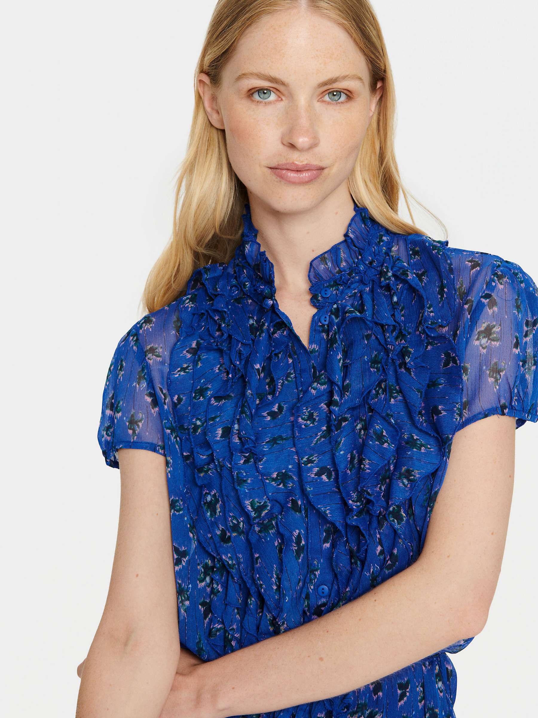 Buy Saint Tropez Lilja Floral Print Dress, Blue/Multi Online at johnlewis.com