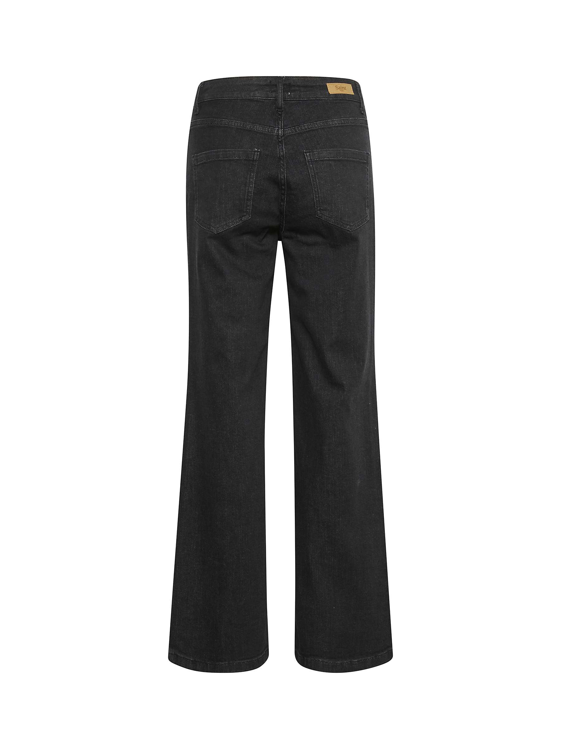 Buy Saint Tropez Holly Flared Regular Waist Jeans, Black Online at johnlewis.com