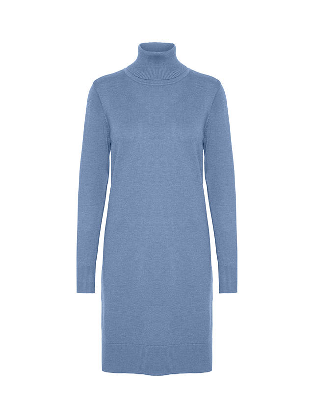 Saint Tropez Mila Rollneck Knee Length Knit Dress, Colony Blue