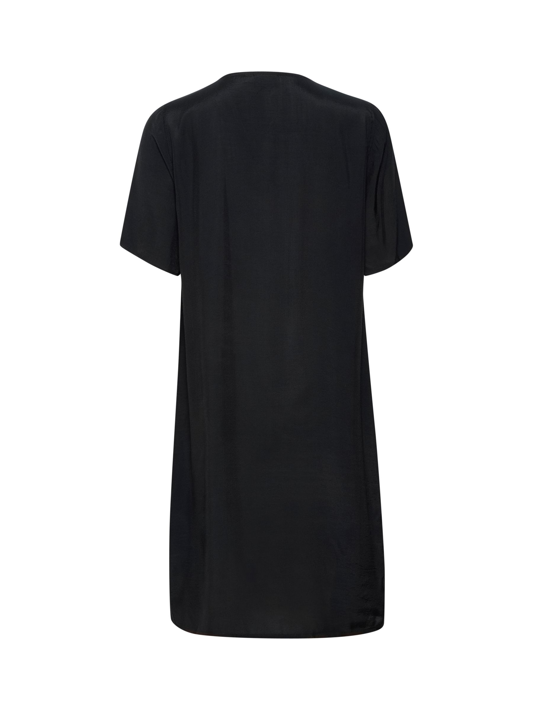 Saint Tropez Aida Short Sleeve Knee Length Dress, Black at John Lewis ...