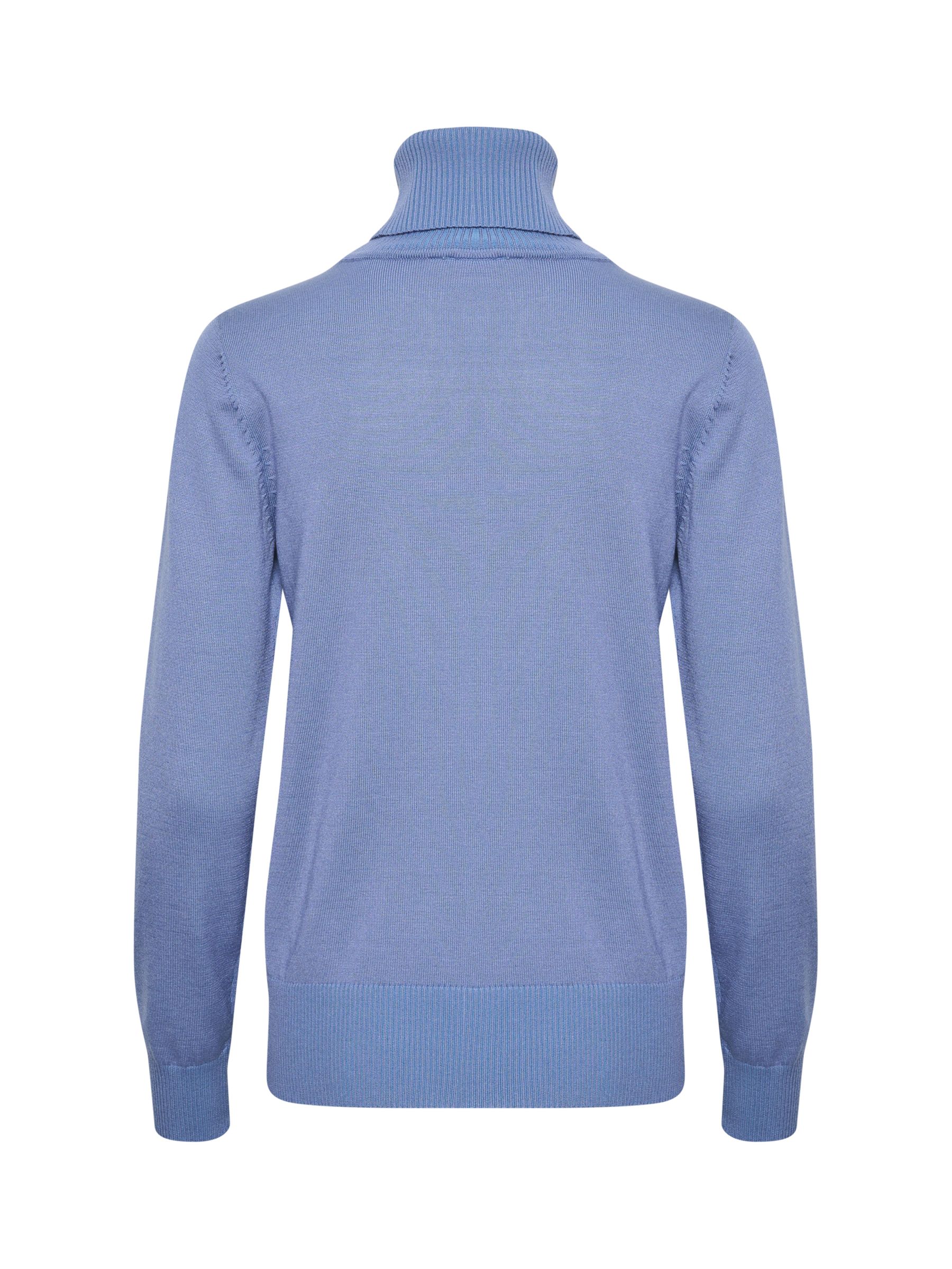 Saint Tropez Mila Roll Neck Pullover Jumper, Colony Blue at John Lewis ...