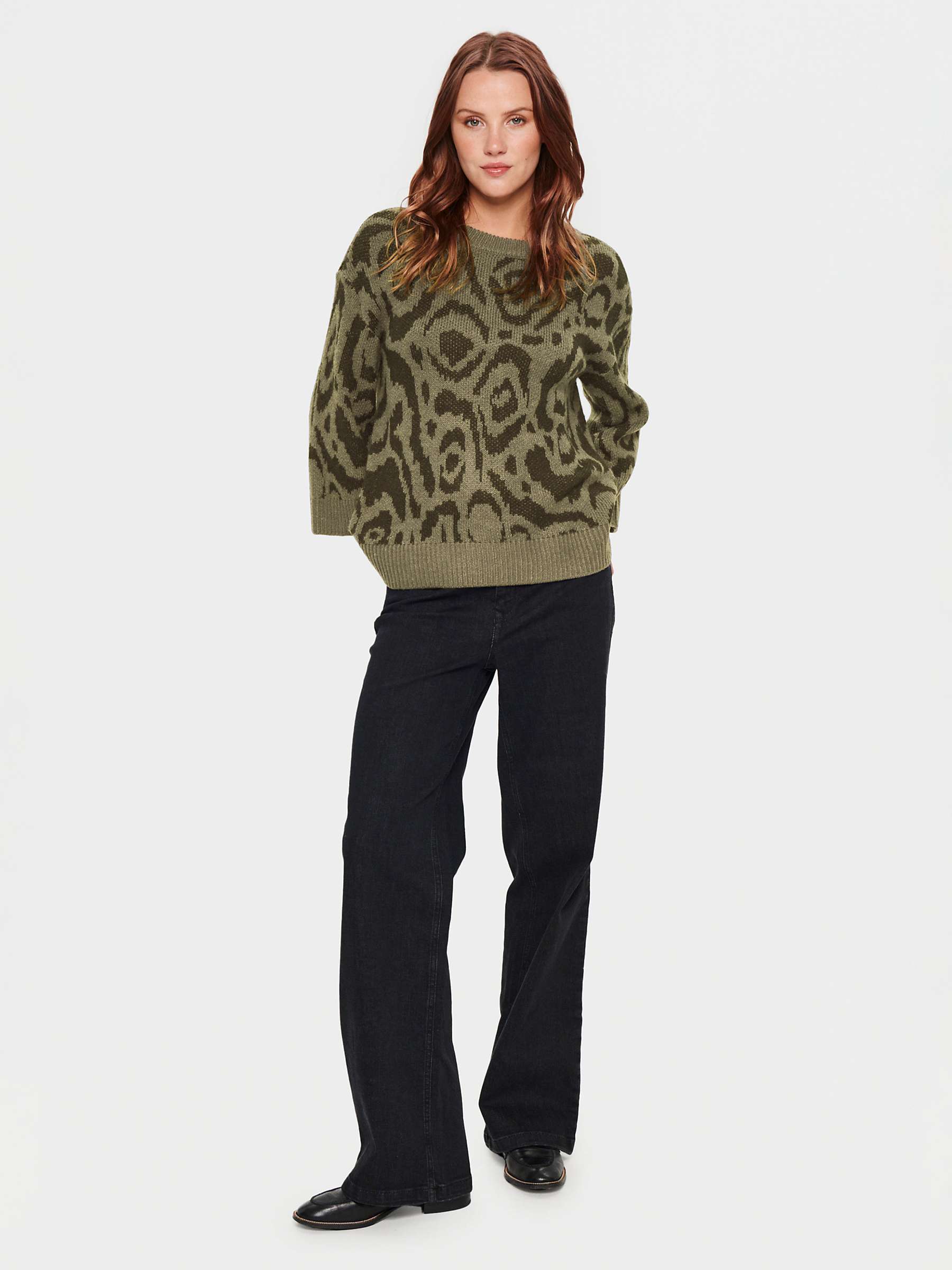 Buy Saint Tropez Aiko Pullover Abstract Jumper, Grape Leaf Online at johnlewis.com