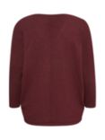 Saint Tropez Mila V-Neck Jumper, Tawny Port Melange