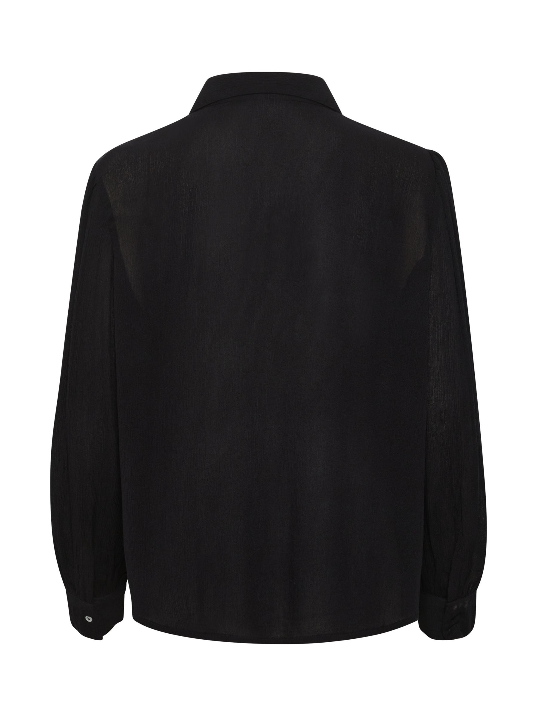 Saint Tropez Alba Casual Fit Button Shirt, Black at John Lewis & Partners