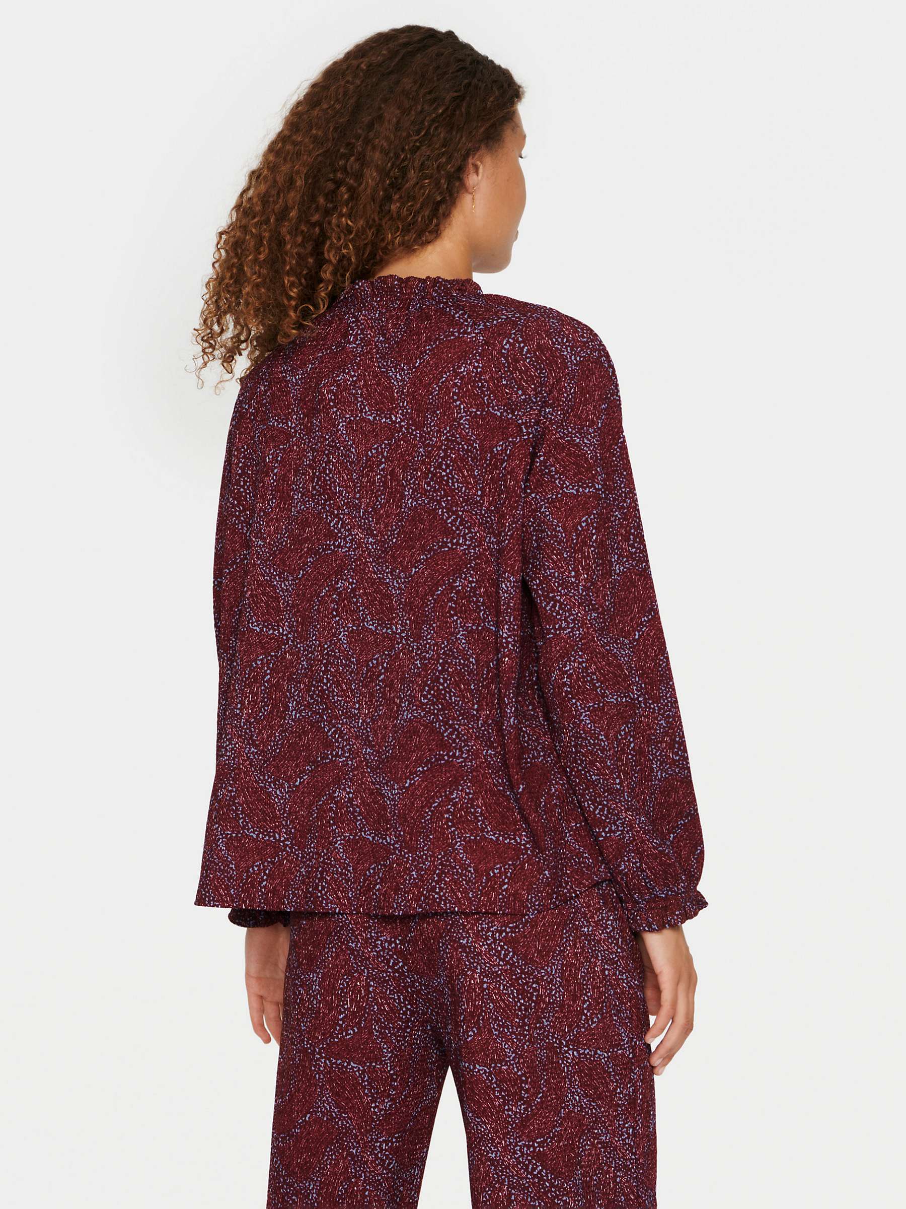 Buy Saint Tropez Averie Stormy Wind Print Blouse, Red/Multi Online at johnlewis.com