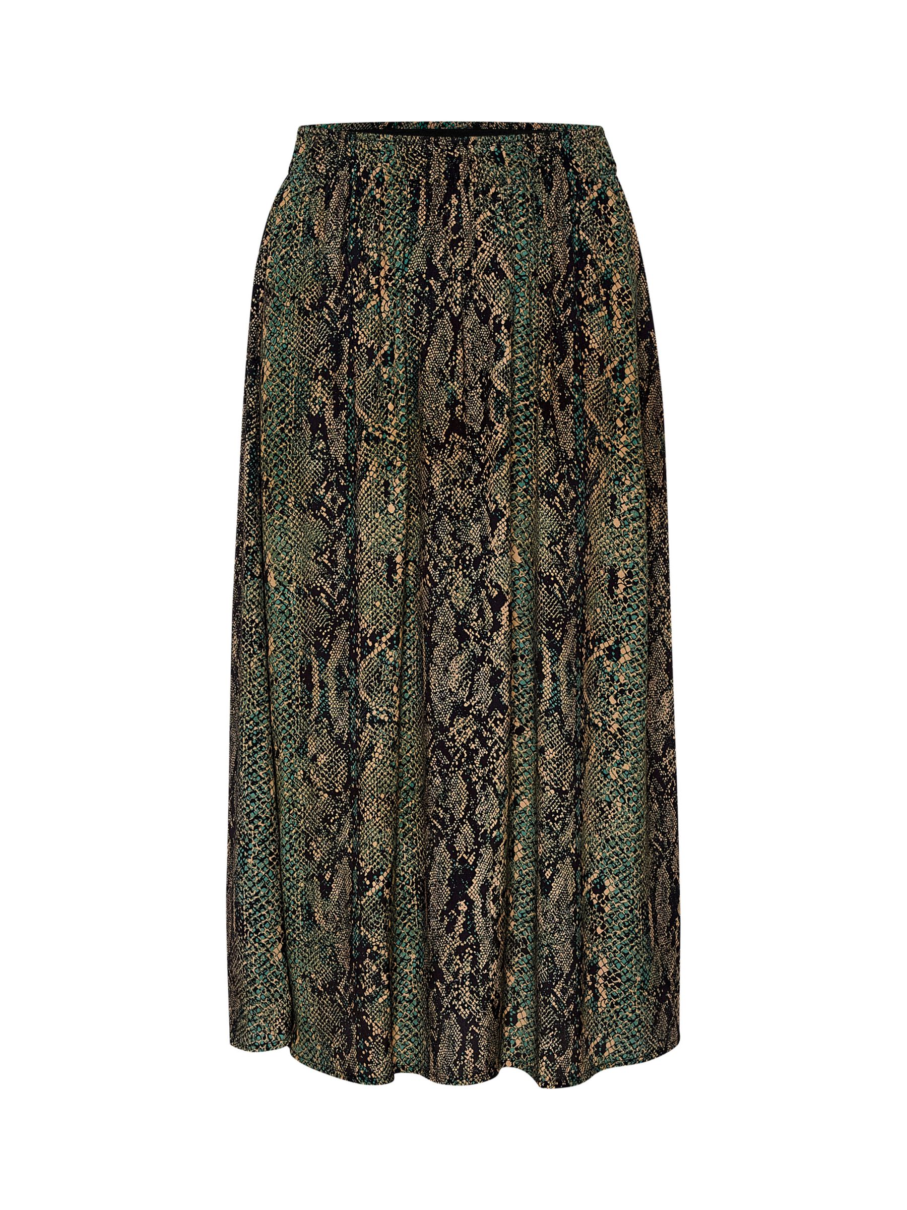 Buy Saint Tropez Tessa Elastic Waist Midi Skirt, Forest Snake Skin Online at johnlewis.com