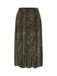 Saint Tropez Tessa Elastic Waist Midi Skirt, Forest Snake Skin, Forest Snake Skin