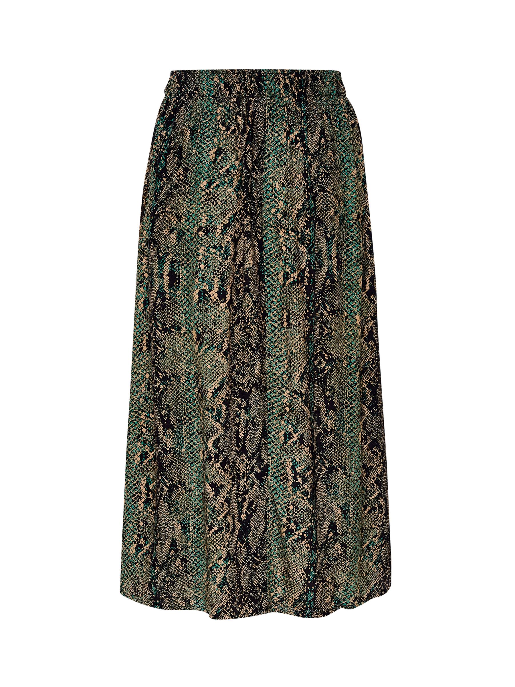 Buy Saint Tropez Tessa Elastic Waist Midi Skirt, Forest Snake Skin Online at johnlewis.com