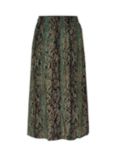Saint Tropez Tessa Elastic Waist Midi Skirt, Forest Snake Skin, Forest Snake Skin