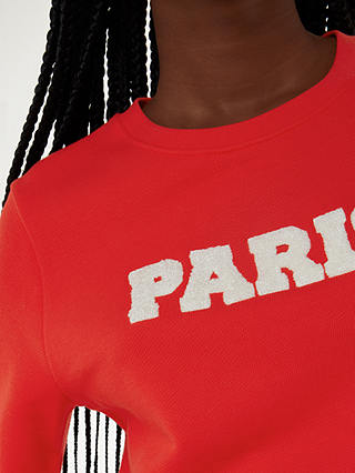 Whistles Paris Logo Sweatshirt, Red