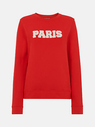 Whistles Paris Logo Sweatshirt, Red